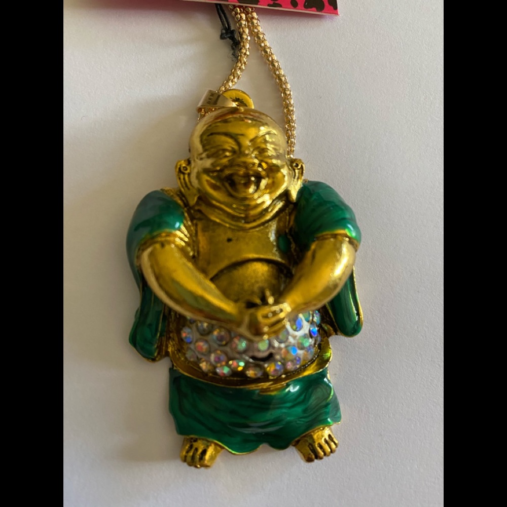 LAUGHING BUDDHA PENDANT NECKLACE new